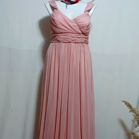 EVA U.S.A. FORMAL EVENING GOWN SIZE 2XL IN A BEAUTIFUL PALE PINK COLOR 💗 - Picture 1 of 9